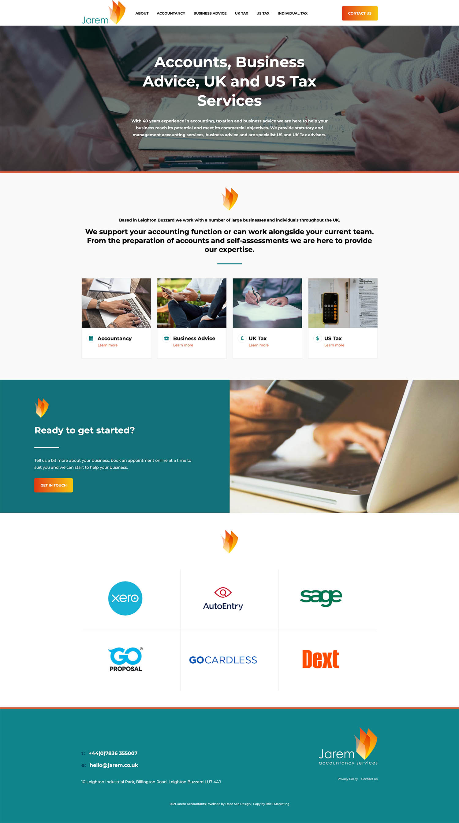 Jarem Accountants Website Design