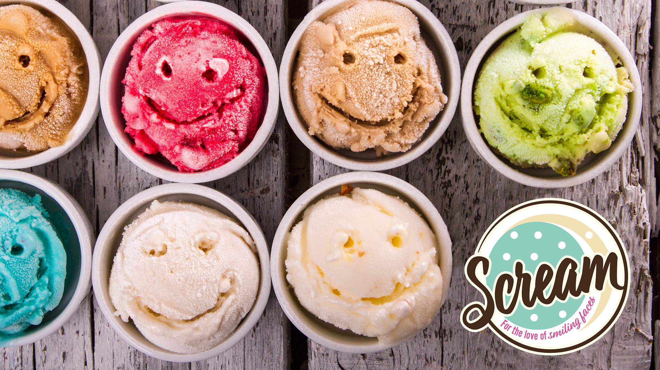 Scream Ice Cream Branding