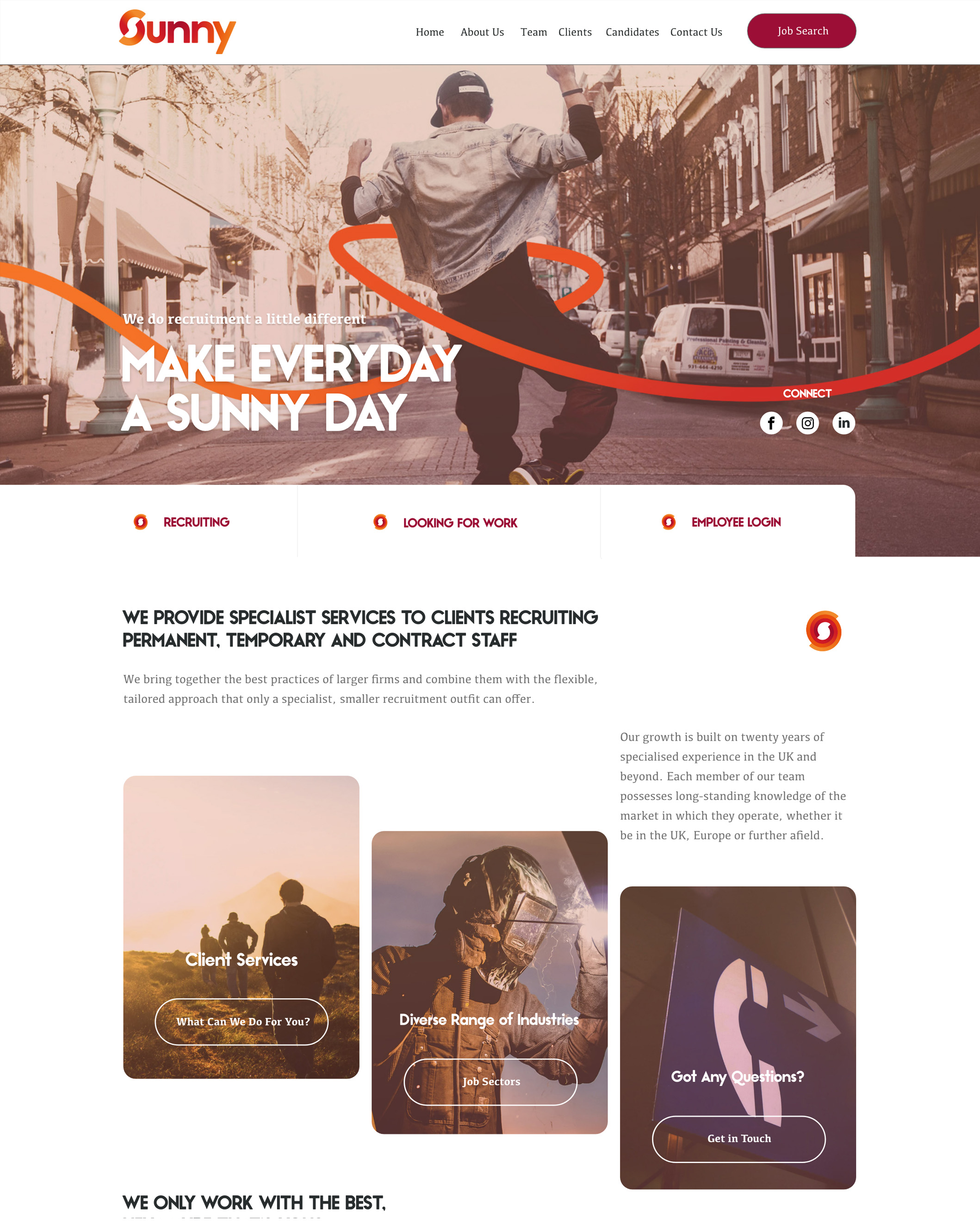 Sunny Recruitment Website Design